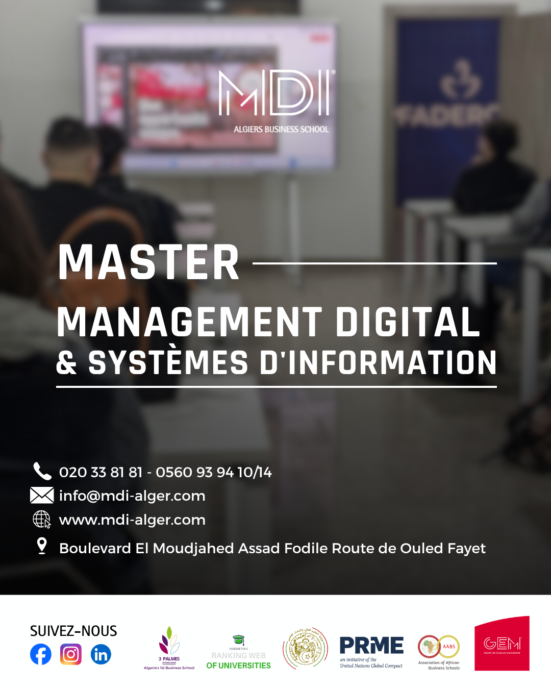 Nouveau Master : Management Digital & Systèmes d’Information